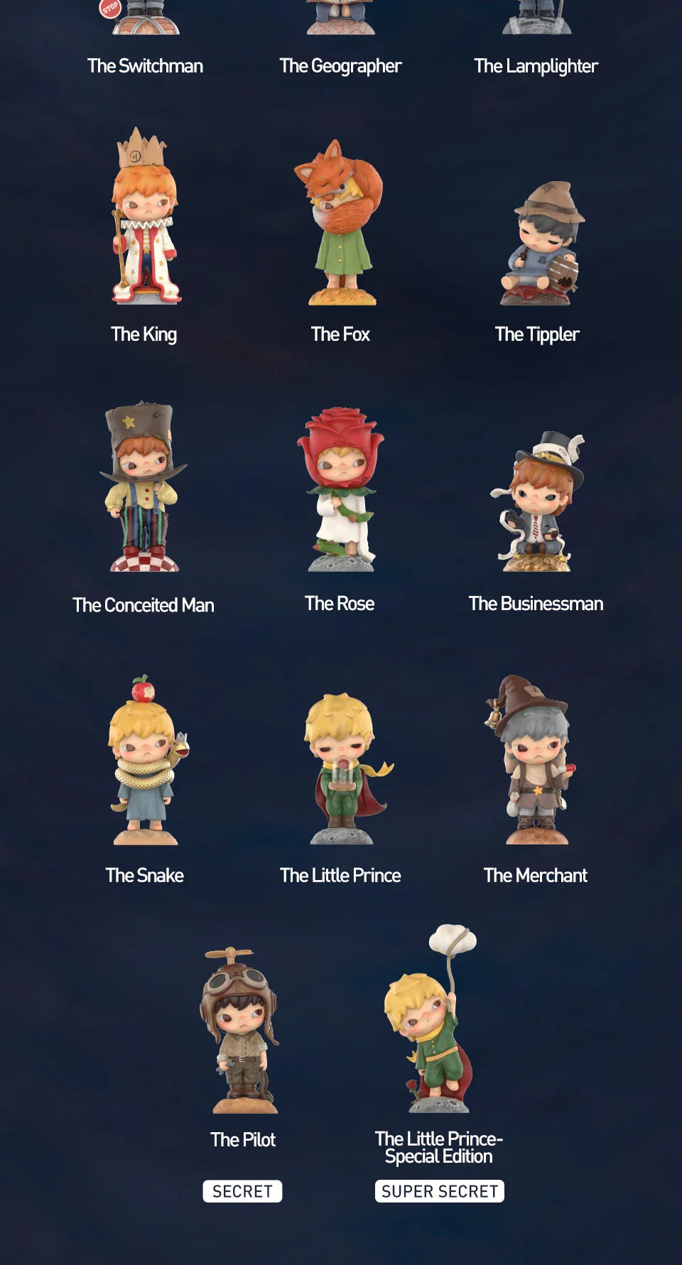 Genuine Pop Mart Hirono × Le Petit Prince Series Figures Blind Box Mythical - Tophatter Daily Deals