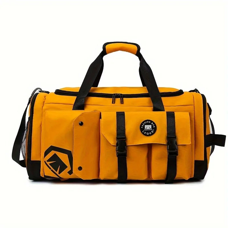Travel Backpack with Wet/Dry Separation Yellow Duffel Bags - Tophatter Daily Deals