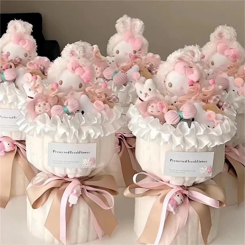 Kawaii Kuromi My Melody Hello Kitty Plush Doll Bouquet Sanrio Hello Kitty Flowers - Tophatter Daily Deals