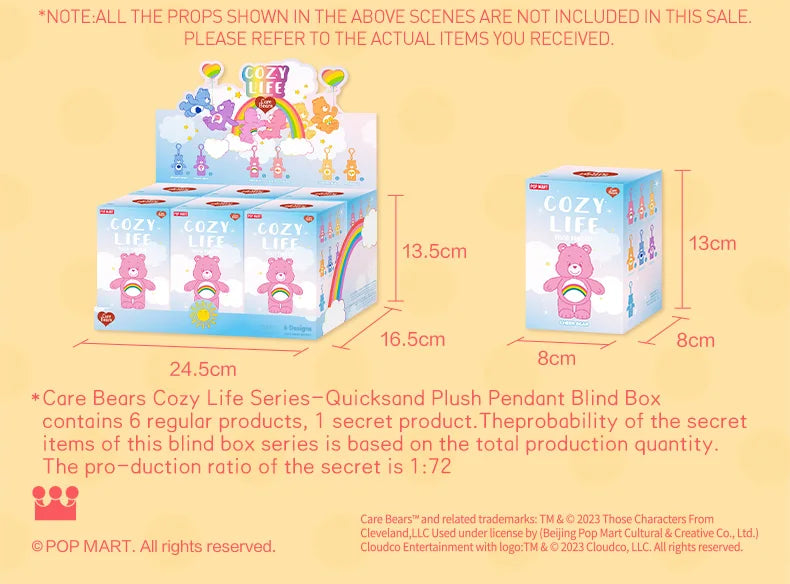 Genuine Pop Mart Care Bears Cozy Life Series Blind Box Pendant Animals - Tophatter Daily Deals