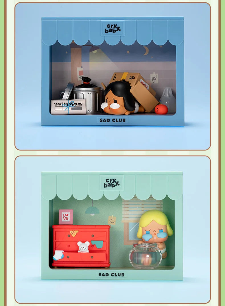Genuine Pop Mart Crybaby Sad Club Series Figurine Scene Sets by Molly Flowers - Tophatter Daily Deals