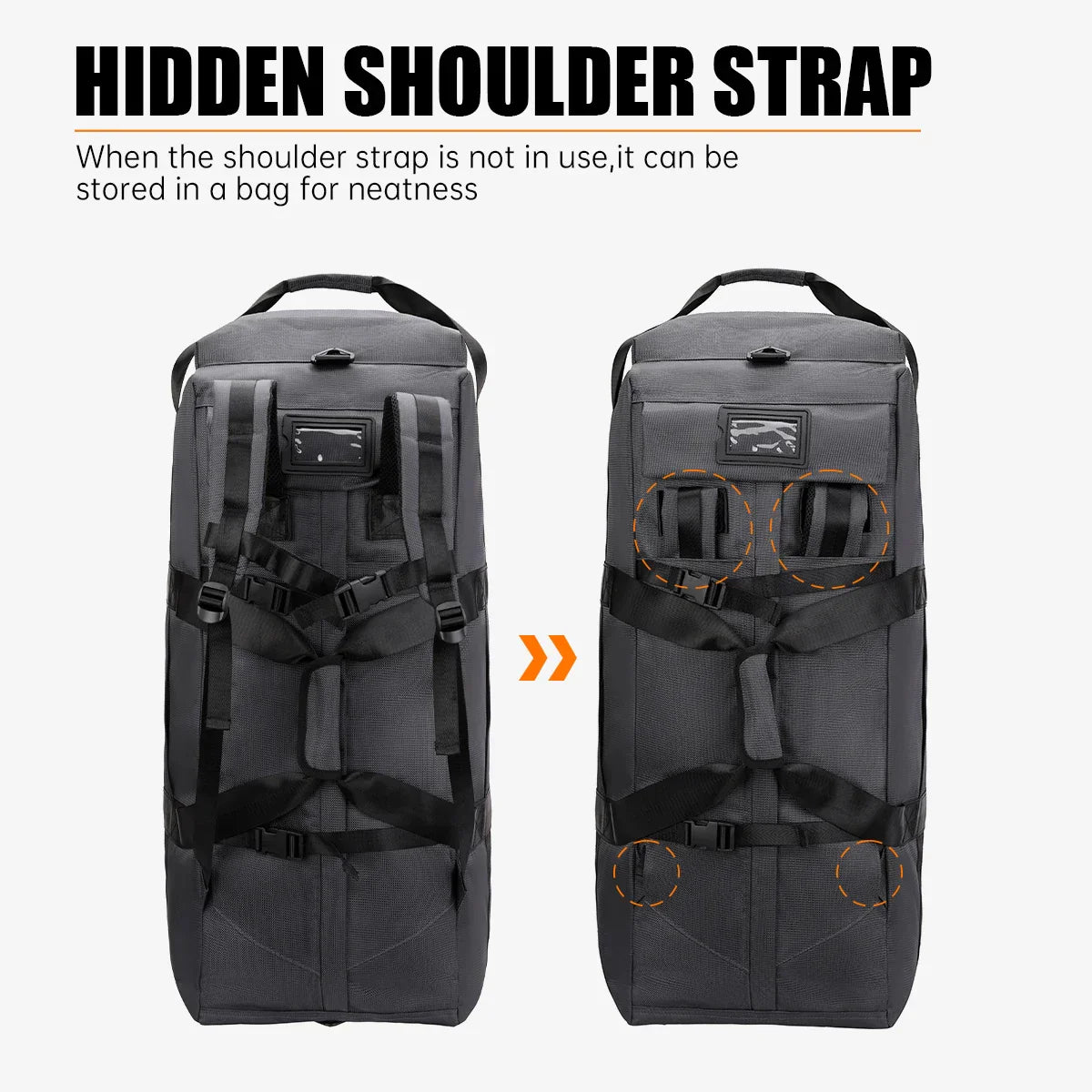 Roller Travel Duffel Bag with Fixed Casters Grey Duffel Bags - Tophatter Daily Deals