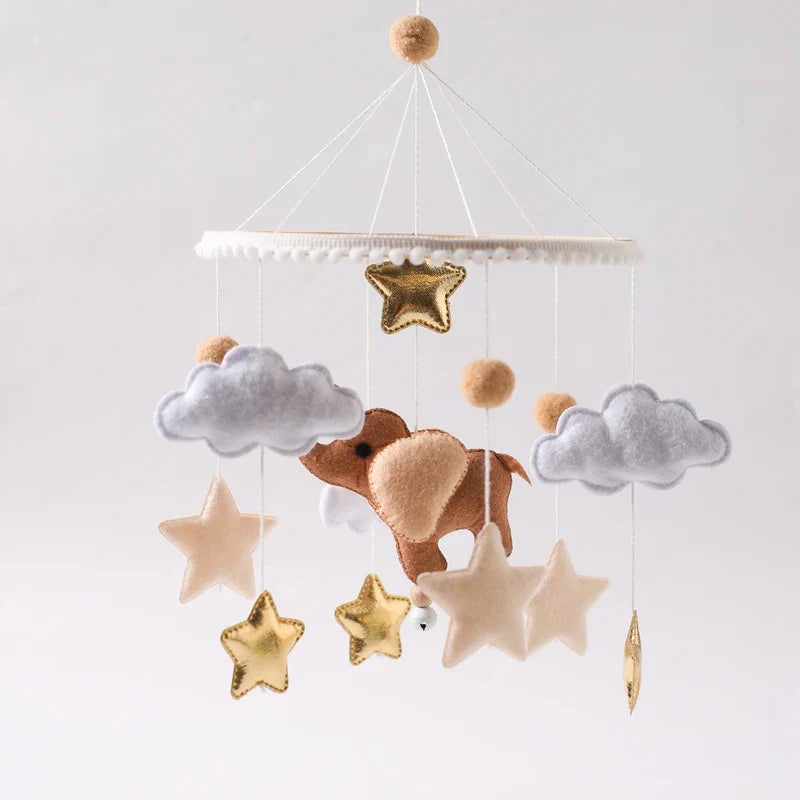 Wooden Felt Animal Crib Mobile With Soothing Calming Music - Tophatter Daily Deals