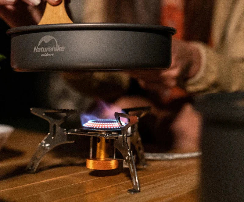 Camping Gas Stove with Electronic Ignition Silver Camp Cooking - Tophatter Daily Deals