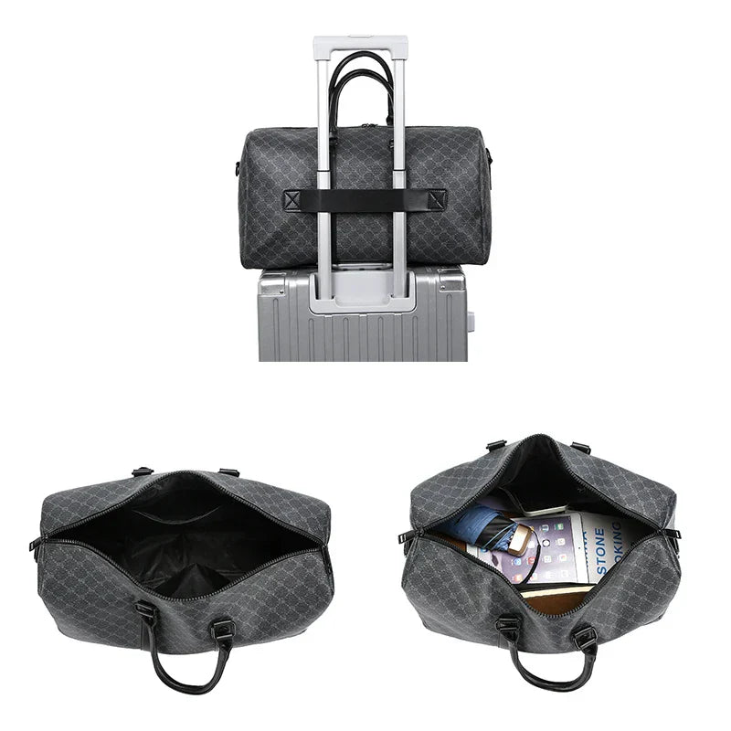 Mens Travel Bag Large PU Business Luggage Luggage & Bags > Duffel Bags - Tophatter Daily Deals