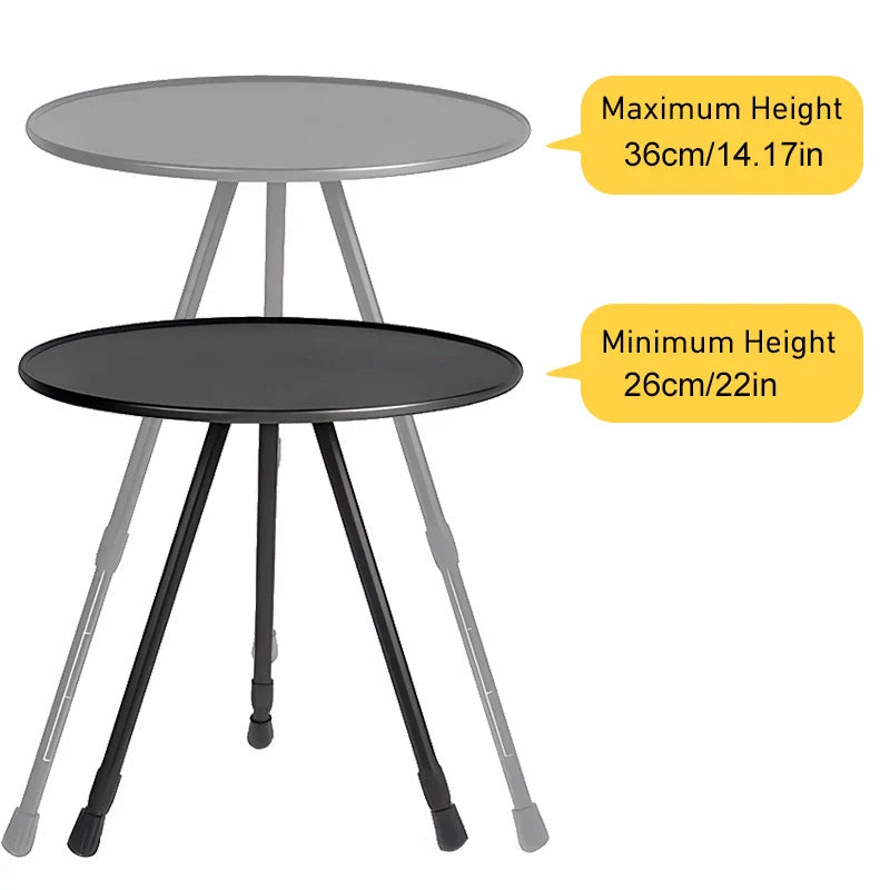 Camping Round Folding Table Black Camp Furniture - Tophatter Daily Deals