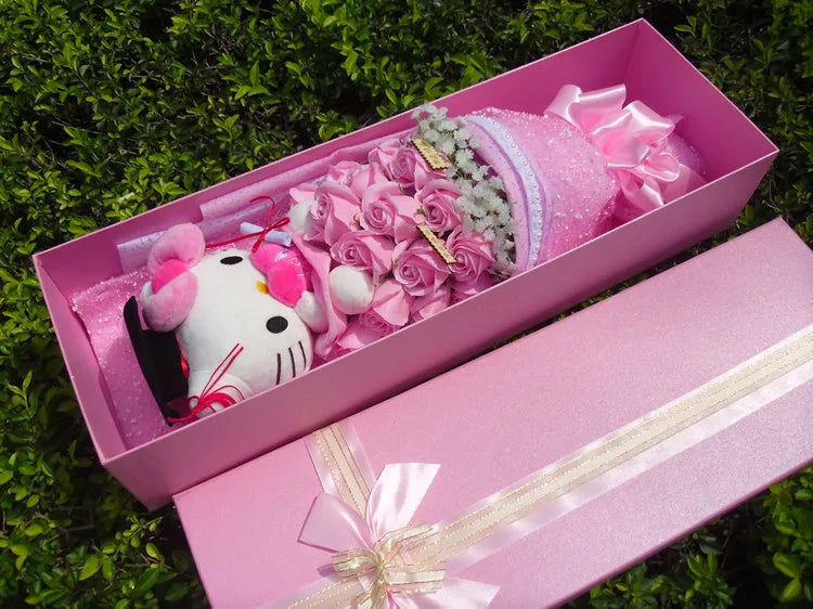 Sanrio Hello Kitty Plush Bouquet With Graduation Hats Flowers - Tophatter Daily Deals