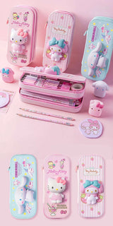 Sanrio Zipped Pencil Case Kawaii Hello Kitty Cinnamoroll My Melody Anime - Tophatter Daily Deals