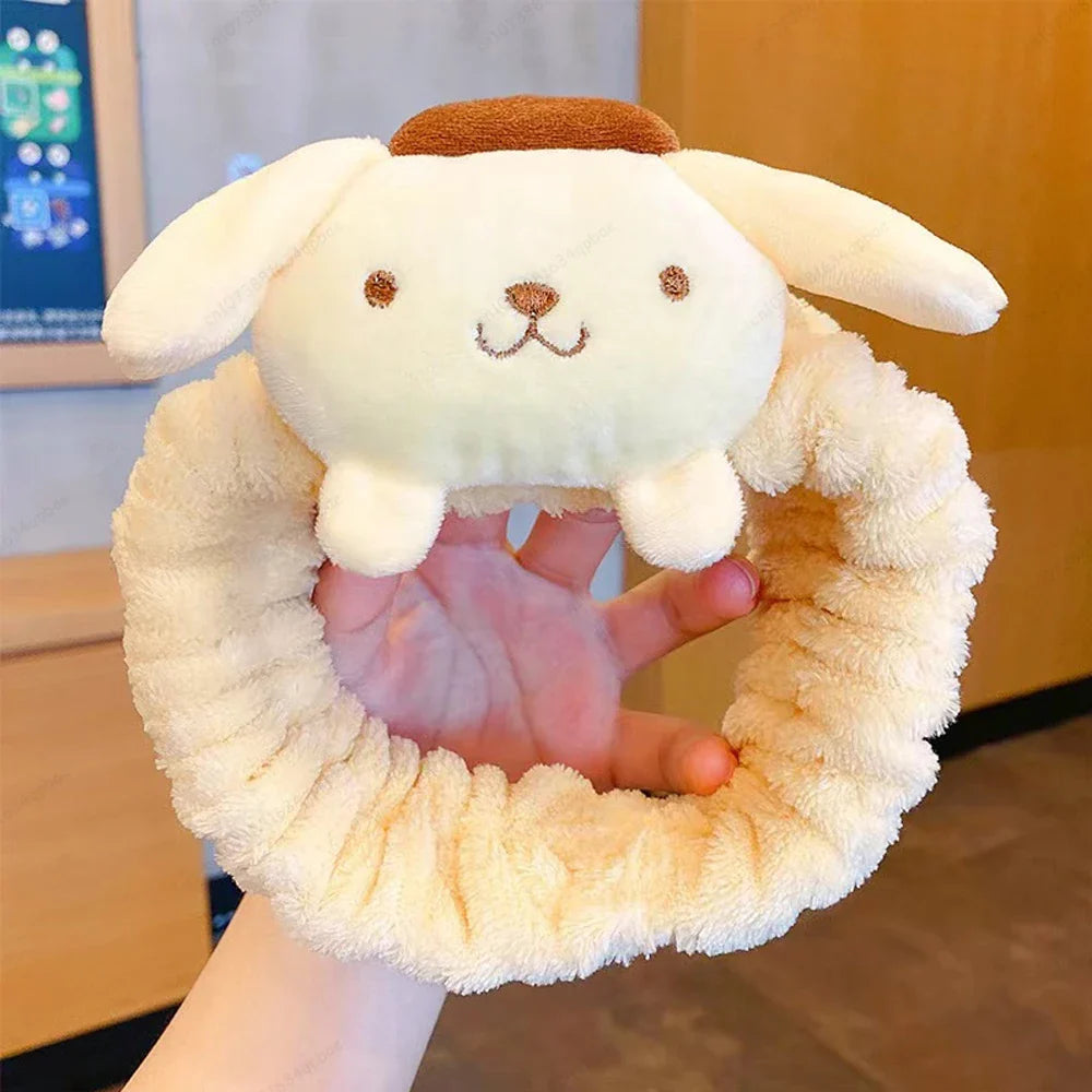 Headband for Washing Face Sanrio Kuromi Melody Cinnamoroll PomPomPurin Spa Headband Anime - Tophatter Daily Deals