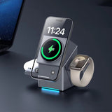 3-in-1 Foldable Magnetic Wireless Charging Station Wireless Charging Stations - Tophatter Daily Deals