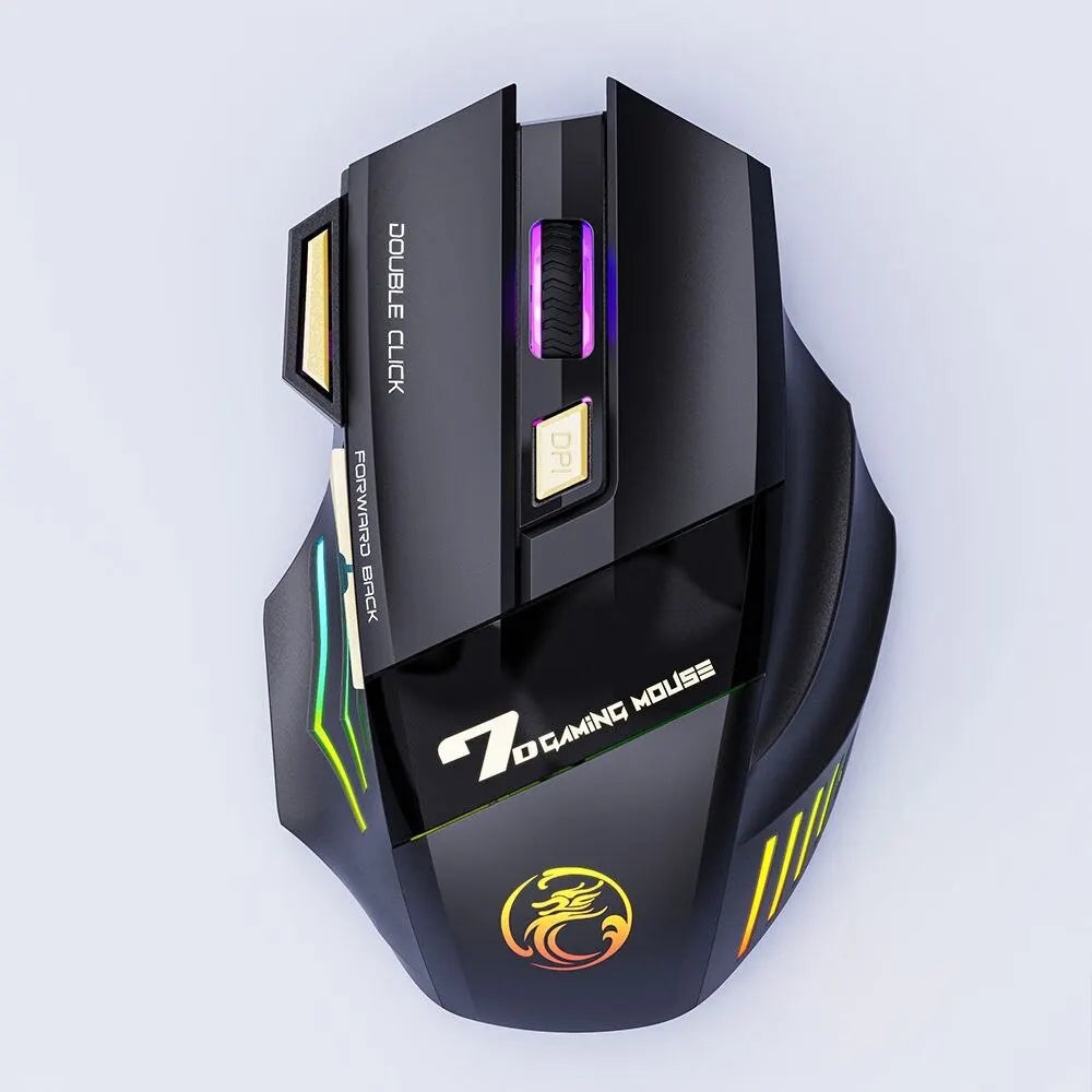 Wireless Gaming Mouse 3200DPI Dual Mode Rechargeable Single Mode - Tophatter Daily Deals