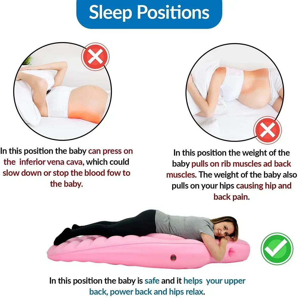 Inflatable Pregnancy Pillow Maternity Bed Support Sleeping - Tophatter Daily Deals