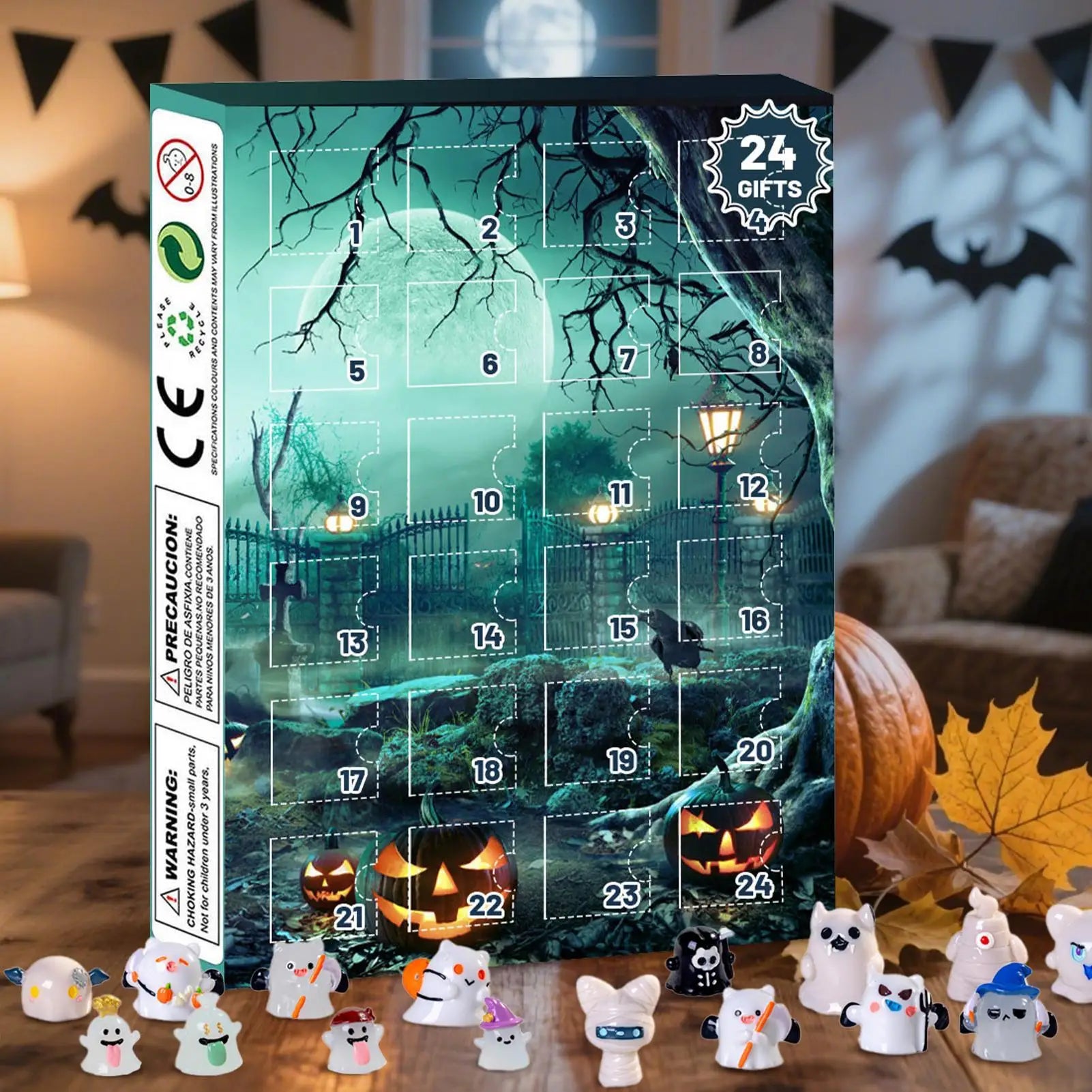 Halloween Advent Calendar 24 Days Tabletop Decor Collectible - Tophatter Daily Deals