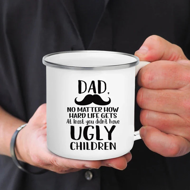 Dad Nutritional Facts Coffee Mug Enamel Cup for Papa Daddy Stepdad Father’s Day Gift Best Dad Ever Cups Dad Gifts From Kids - Tophatter Daily Deals
