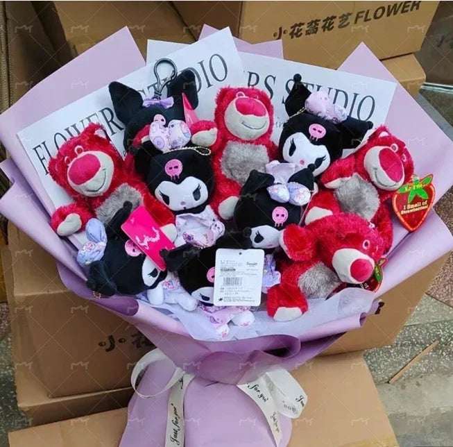 Sanrio Kuromi Plush Toy Bouquet Kuromi x Lotso Flowers - Tophatter Daily Deals