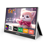 Portable Monitor 14.1 Inch Touch IPS HDR10 Second Screen Non-Touch Version - Tophatter Daily Deals