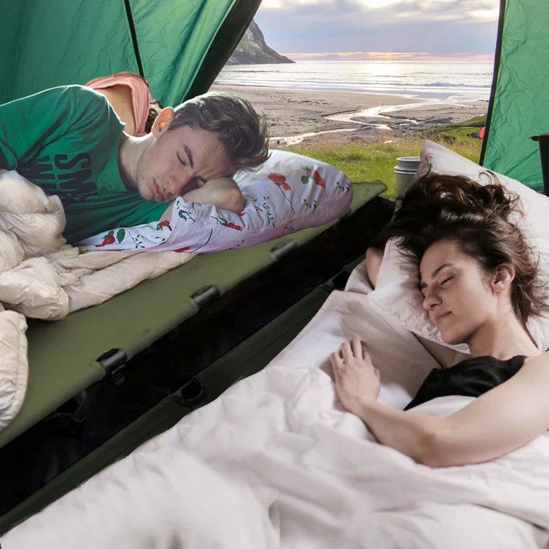 Portable Camping Cot Compact Folding Bed Green Camping & Hiking - Tophatter Daily Deals