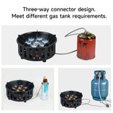 19800W Camping Stove 7-Core Fire Holes Black Camp Cooking - Tophatter Daily Deals