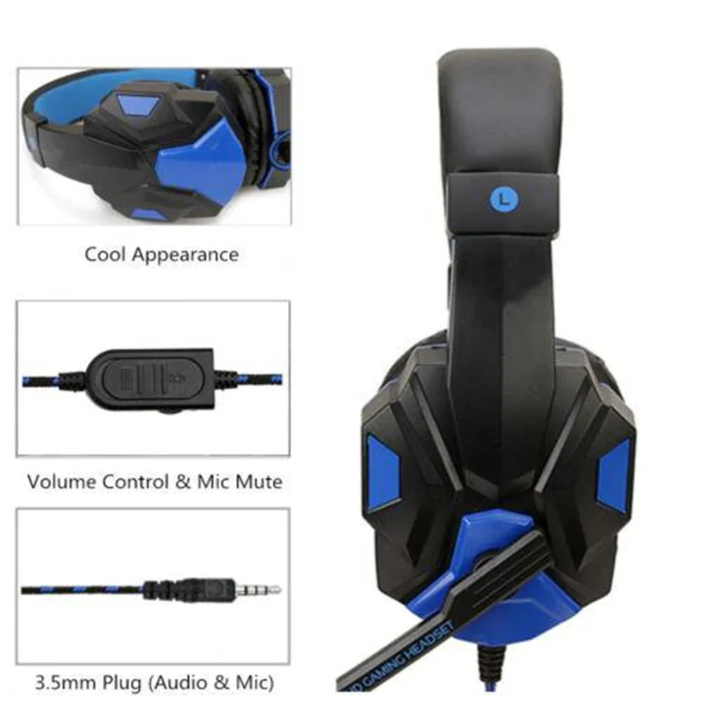 Gaming Headset Wired Noise Cancelling Microphone Adjustable - Tophatter Daily Deals