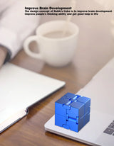 Metal Magic Cube Stress Relief Toy Portable Puzzle Focus - Tophatter Daily Deals