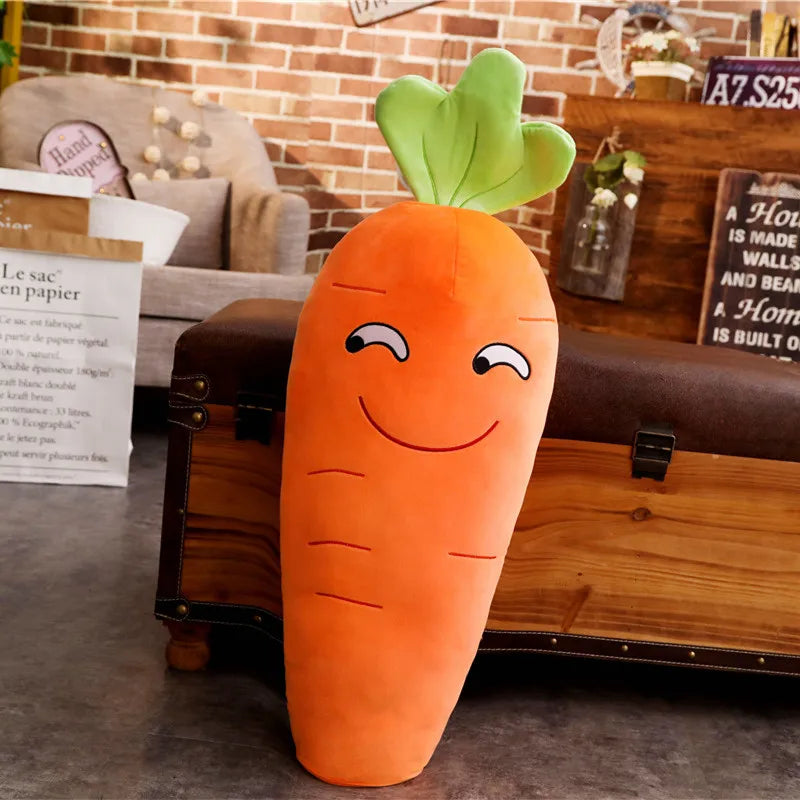 Cartoon Carrot Plant Vegetable Plush Stuffed Soft Toy Huge Hilarious Food - Tophatter Daily Deals