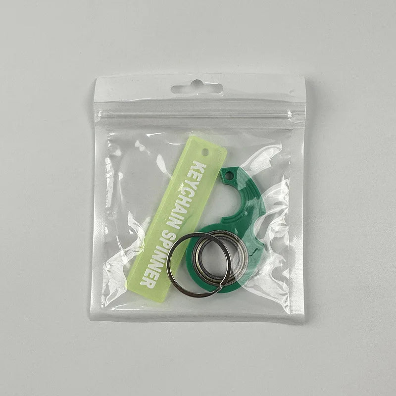 Metal Keychain Fidget Spinner Ring Stress Relief Toy - Tophatter Daily Deals