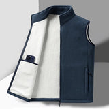 Warm Mens Fleece Vest - Sleeveless, Lamb Fleece, Winter - Tophatter Daily Deals