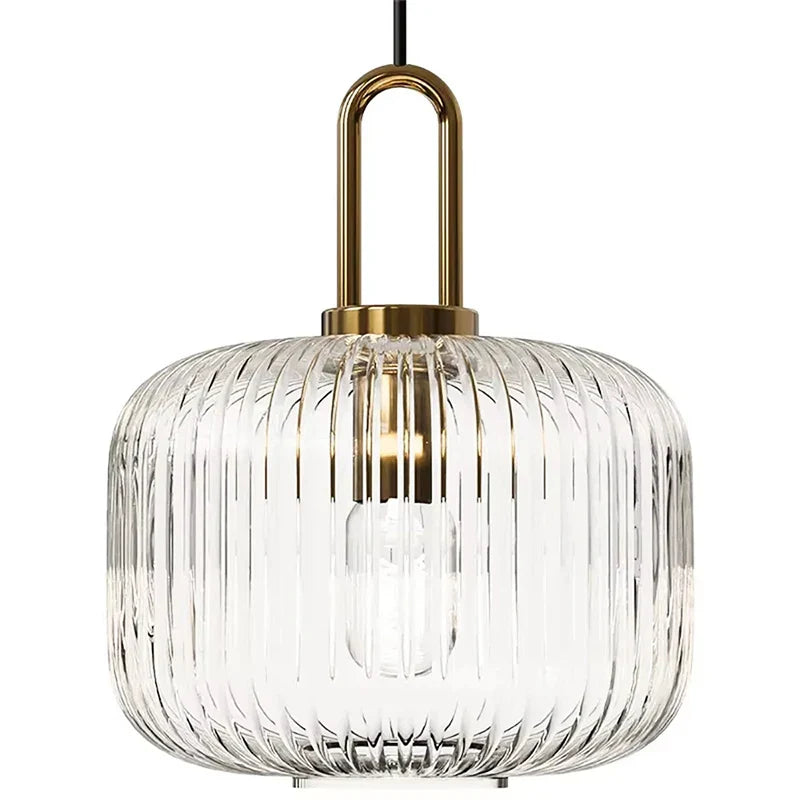 Japandi Glass Pendant Light Japanese Nordic Hanging Lamp Warm - Tophatter Daily Deals