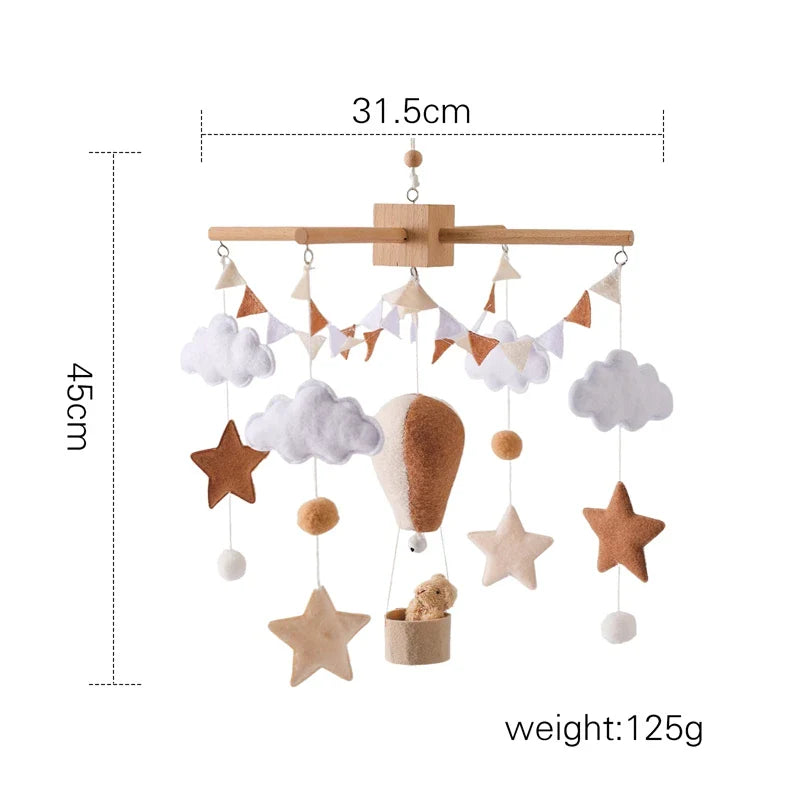 Hot Air Balloon Crib Mobile Newborn Sensory Toys Soothing - Tophatter Daily Deals