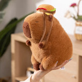 Kawaii Snack Attack: Hamburger Capybara Dog Pig Capibaras Pizza Bubble Tea Cushion Plush Animals - Tophatter Daily Deals