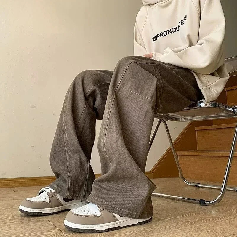 Oversized Mens Cargo Jeans - Wide Leg, Denim, Street - Tophatter Daily Deals