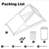 Airy 1 Mesh Tent Backpacking Shelter with Dual Doors Green Tents - Tophatter Daily Deals