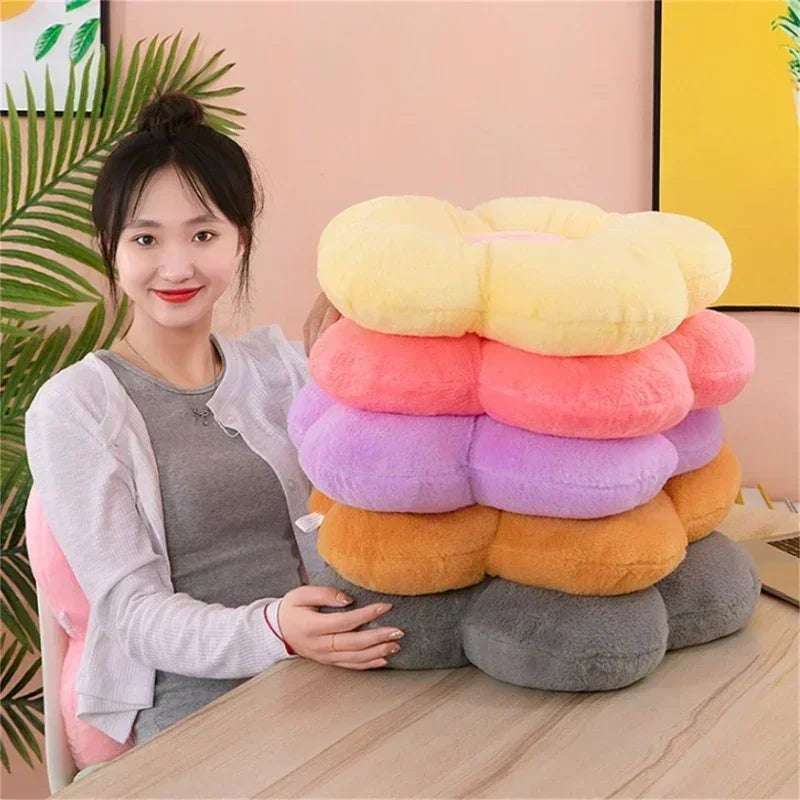 Fresh Colorful Pastel Flower Plush Toy Cushion Flowers - Tophatter Daily Deals