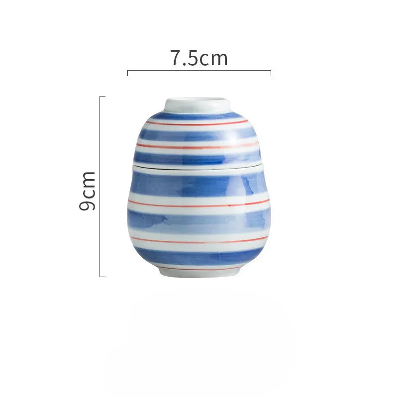 Hand Painted Japanese Ceramic Lidded Dessert Bowls Set Type B slow cooker - Tophatter Daily Deals