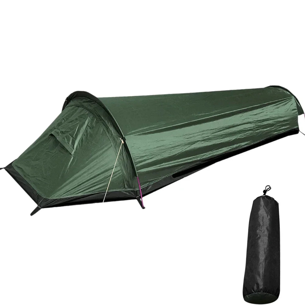 Ultralight Single-Person Camping Tent Green Tents - Tophatter Daily Deals