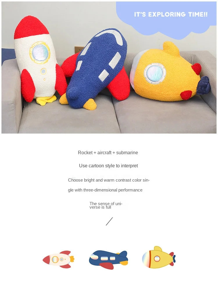 Rocket Spaceship Plane Aeroplane Flight Ship Plush Galaxy Toy Submarine Travel Outer Space - Tophatter Daily Deals