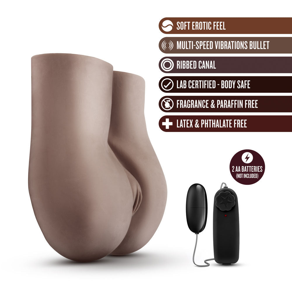Hot Chocolate Fuck Me Deep (Chocolate) – Multi-Speed 8 Inch Dual-Canal Vibrator > Sex Toys For Men > Assbators - Tophatter Daily Deals