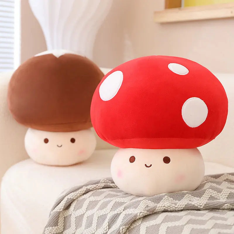 Mushroom Plush Toy Shiitake Mushroom Super Mario Level Up Food - Tophatter Daily Deals
