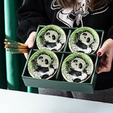 Japanese Hand Painted Ceramic Bowl Set With Chopsticks - Tophatter Daily Deals