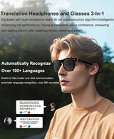 Smart Translation Glasses Bluetooth Call Voice Assistant - Tophatter Daily Deals