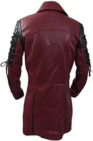 Mens Steampunk Faux Leather Trench Biker Jacket Apparel & Accessories > Clothing > Outerwear > Coats & Jackets > Trench Coats - Tophatter Daily Deals
