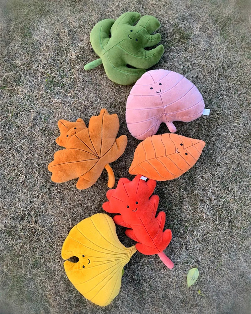 Gingko Maple Leaf Green Autumn Plush Toy Flowers - Tophatter Daily Deals
