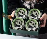 Japanese Hand Painted Ceramic Bowl Set With Chopsticks - Tophatter Daily Deals