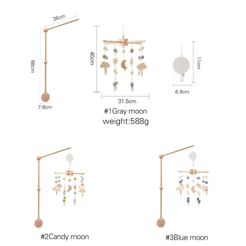 Hot Air Balloon Crib Mobile Newborn Sensory Toys Soothing - Tophatter Daily Deals