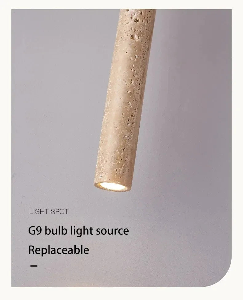 Japandi LED Pendant Lamp Wood Tube Japan Style Bedroom Light - Tophatter Daily Deals