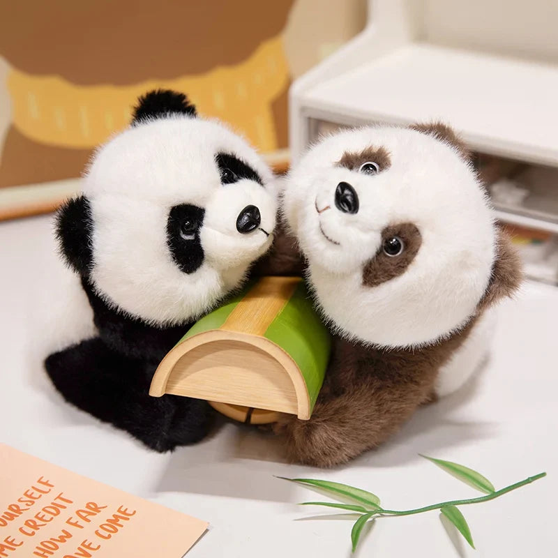 Realistic Weighted Baby Panda Plush Doll Christmas Gift - Tophatter Daily Deals