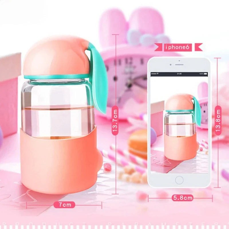 Glass Rabbit Bunny Water Bottle 340ml Animals - Tophatter Daily Deals