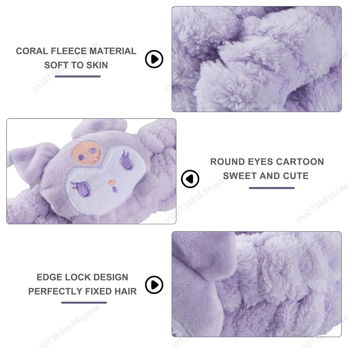 Headband for Washing Face Sanrio Kuromi Melody Cinnamoroll Anime - Tophatter Daily Deals