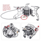 3500W Foldable Camp Gas Stove Silver Camp Cooking - Tophatter Daily Deals