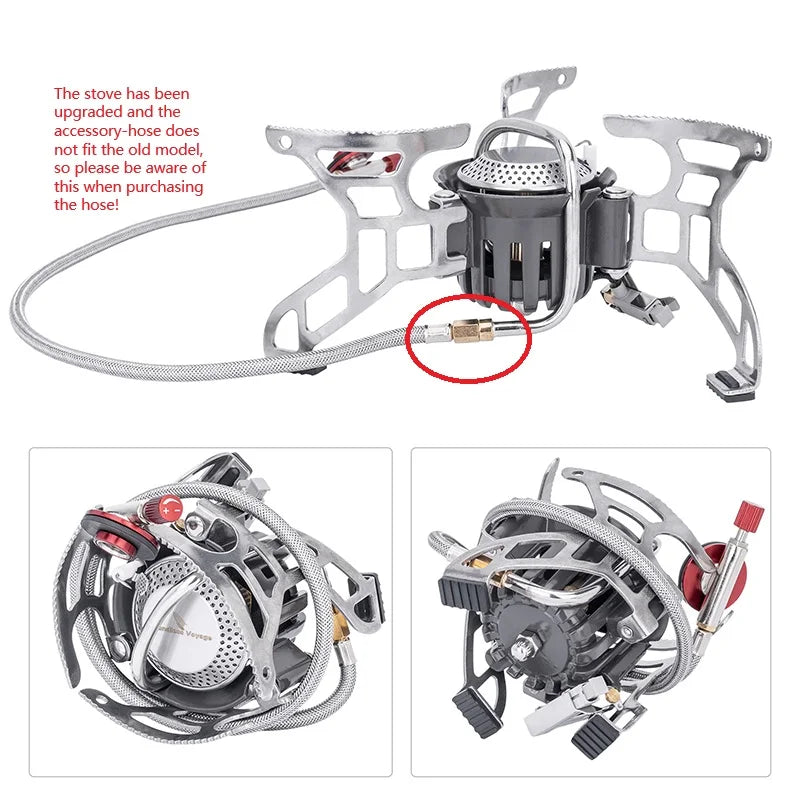 3500W Foldable Camp Gas Stove Silver Camp Cooking - Tophatter Daily Deals